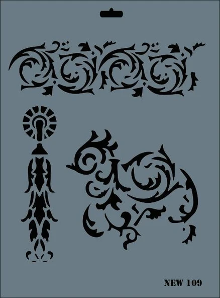 Rich New Seri N-109 Stencil 35x25 cm - Resim 3