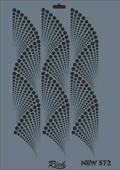 Rich New Seri N-572 Stencil 35x25 cm - Resim 5