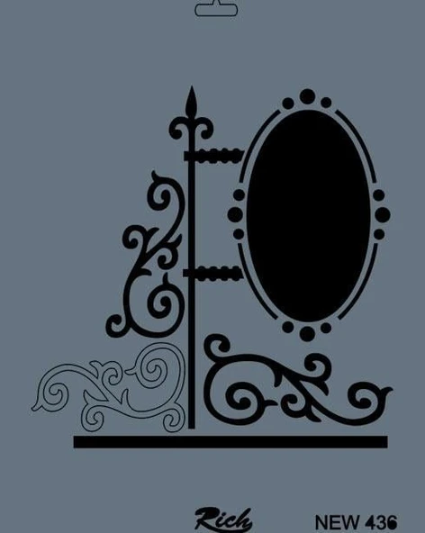 Rich New Seri N-436 Stencil 35x25 cm - 5