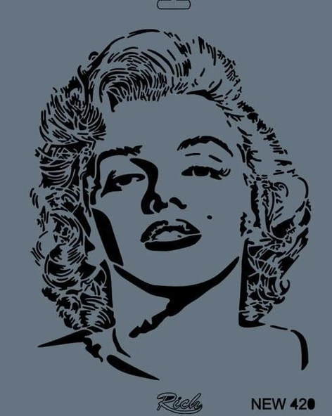 Rich New Seri N-420 Stencil 35x25 cm - Resim 5