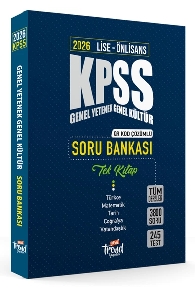 2026 Kpss Ortaöğretim (LİSE) & Önlisans: Tek Kitap Soru Bankası (Tüm Dersler )