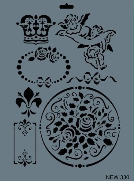 Rich New Seri N-330 Stencil 35x25 cm - 8