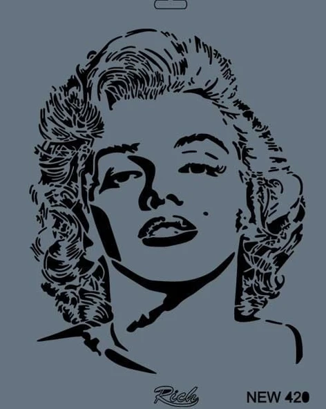 Rich New Seri N-420 Stencil 35x25 cm - Resim 8