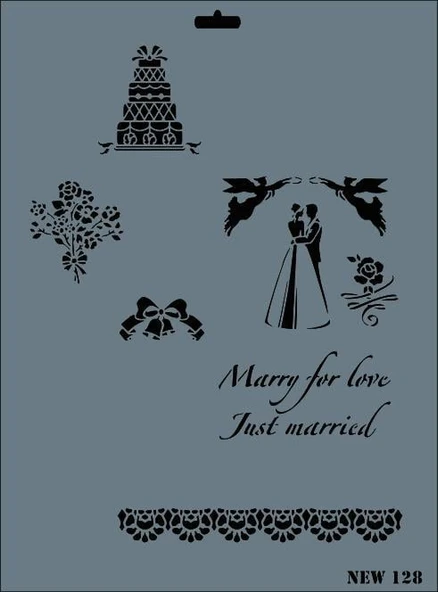 Rich New Seri N-128 Stencil 35x25 cm - Resim 6