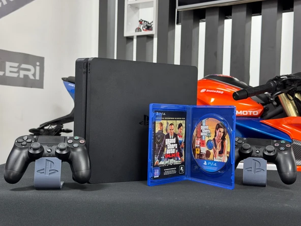 PlayStation 4 Slim 500GB Çift Kol + Grand Theft Auto 5 (GTA 5) Oyun CD’si (İKİNCİ EL) - 3