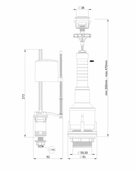 Avmdepo Mega 3004 Basmalı Rezarvuar İç Takımı - 11