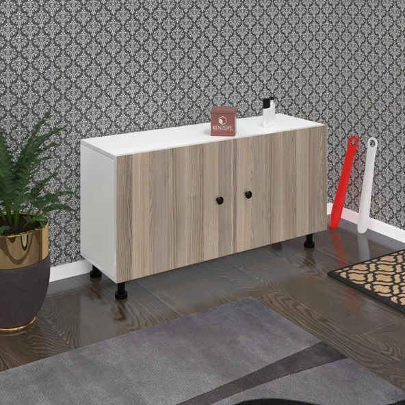 Kenzlife ayakkabılık yemeni3 crdbyz 53*120*32 kapaklı 3 raflı 18 çift ayakkabı kapasitesi