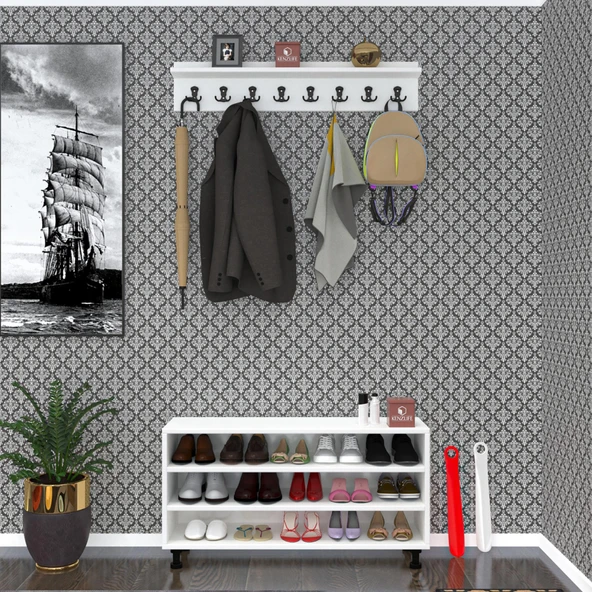Kenzlife ayakkabılık merkub3 crdbyz 53*100*32 kapaklı 3 raflı 15 çift ayakkabı kapasitesi - 2