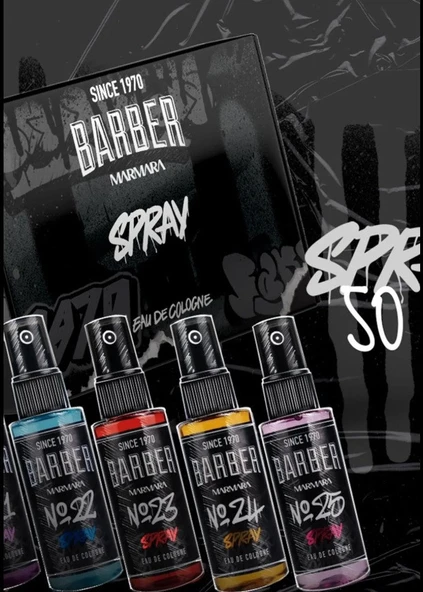 Barber Edc Sprey Kolonya 5x50 Ml Mix Set - 3