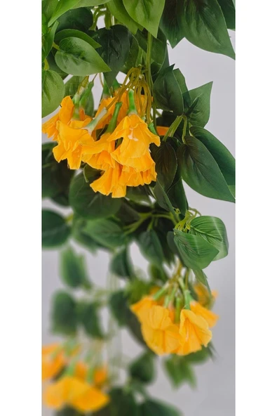 Sarkan begonvil sarı 9 dallı sarkan dekor balkon süsü ürün görseli