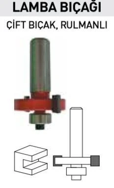 Topshop 14446 Çift Bıçak Rulmanlı Freze Lamba Bıçağı 4X12 mm - 4