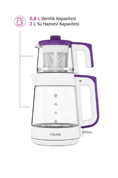 Altus Al 796 B Cam Çay Makinesi Beyaz - 4