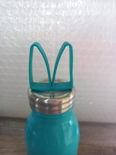 Aladdin Zoo Water Paslanmaz Çelik Su Şişesi 0.43 LT Mavi / Beyaz (TEŞHİR) - 4