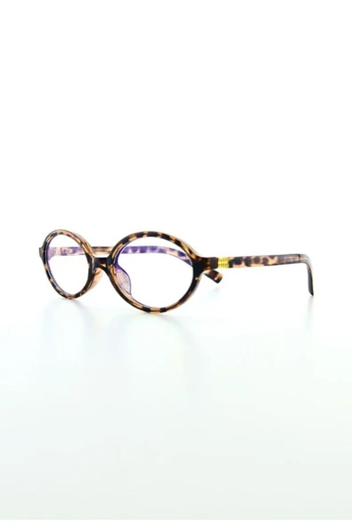 Mavi Işık Korumalı CE Belgeli Stil Gözlük Metal Aksesuarlı Leopar Desenli Elips Gözlük - 5