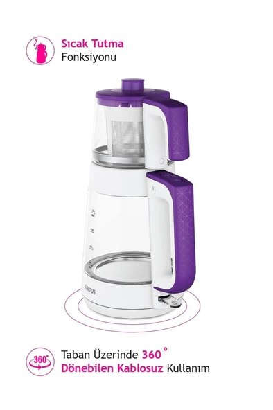 Altus Al 796 B Cam Çay Makinesi Beyaz - 6