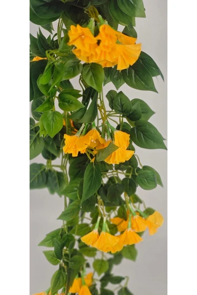 Sarkan begonvil sarı 9 dallı sarkan dekor balkon süsü - Resim 3