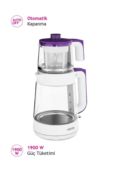 Altus Al 796 B Cam Çay Makinesi Beyaz - 5