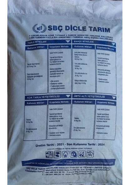 Gübre-Demir Sülfat Içerikli (Kara Boya)-25 KG - Resim 2