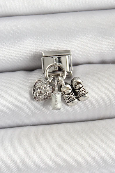 316L Çelik Gümüş Renk Bebek Konsept Nomination Charm ürün görseli