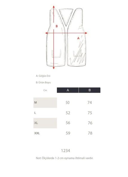 Kadın Kum Şeritli Cepli V Yaka Ekose Triko Anne Yelek - Resim 5