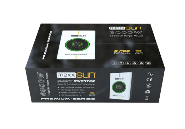 Mexxsun Premium 48V 6kW Tam Sinüs Akıllı İnverter (Paralel /Wi-Fi/ Dual Output) - Resim 5