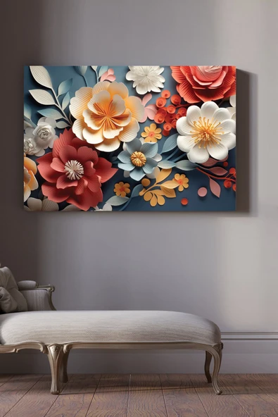 SELMIRA Çiçek Desenleri Kanvas Tablo