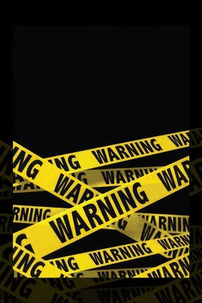 SELMIRA Sarı Şeritli Uyarı Kanvas Tablo - 2