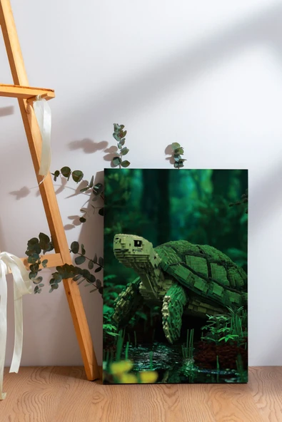SELMIRA Lego Kaplumbağa Kanvas Tablo - 1