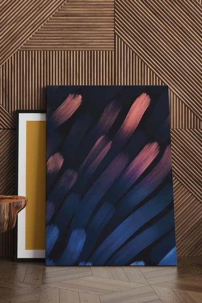 SELMIRA Lacivert Soyut Kanvas Tablo