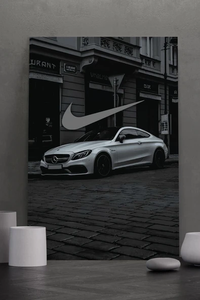 SELMIRA Nike Amblemli Mercedes Kanvas Tablo ürün görseli