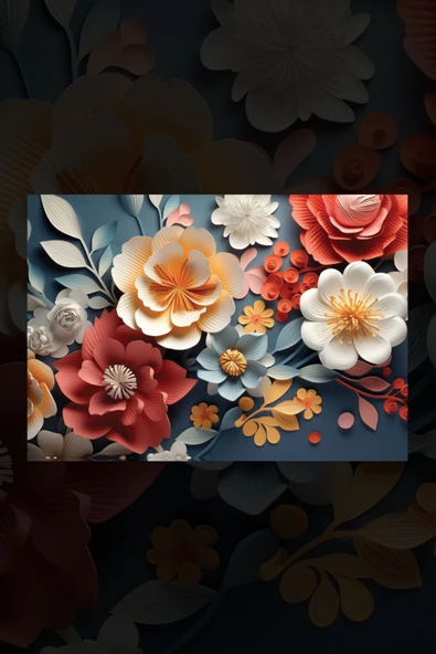 SELMIRA Çiçek Desenleri Kanvas Tablo - 2