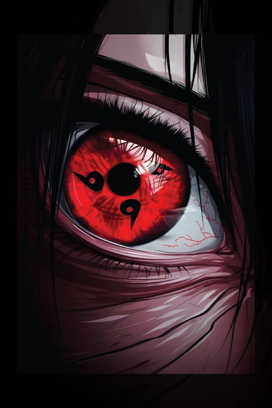 SELMIRA İtachi Uchiha Gözü Kanvas Tablo - 2
