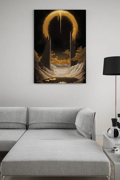 SELMIRA İkiz Kule Kum Yükselişi Kanvas Tablo