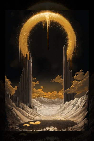 SELMIRA İkiz Kule Kum Yükselişi Kanvas Tablo - 2