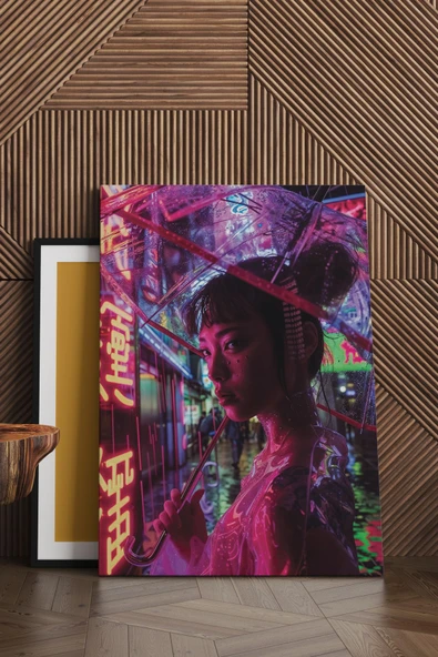 SELMIRA Tokyoda Yağmurlu Bir Gün Kanvas Tablo - 1