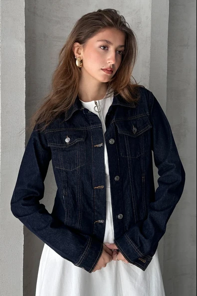 Relaxed Fit Denim Ceket - 1