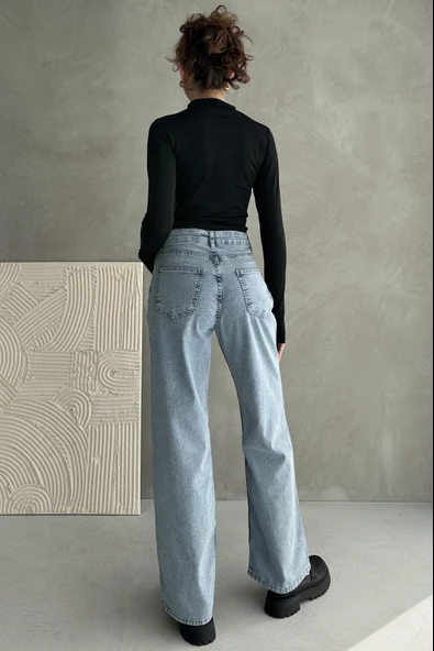 Normal Bel Geniş Paça Wide Leg Jean - 1755 - 5