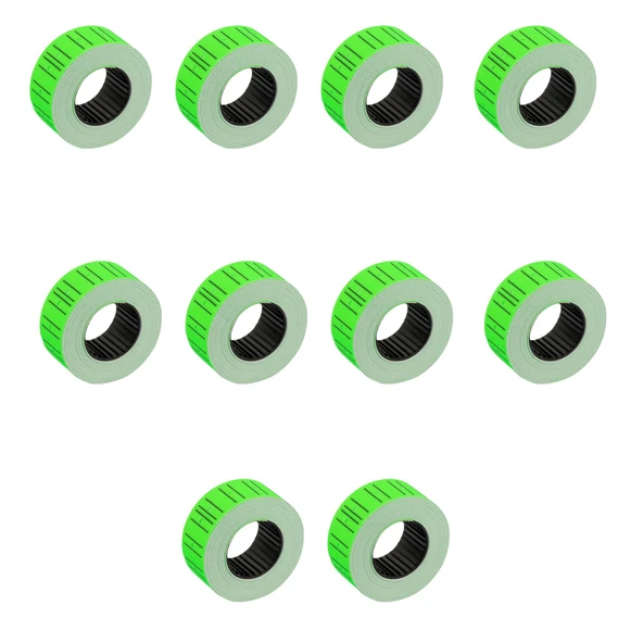 Motex Tanex Makine Etiketi Kraft Fiyatlandırma Numaralandırma Bant-12x21 mm -800'lü - Yeşil- 10 Adet ürün görseli 1