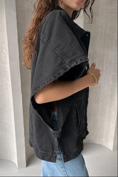 Denim Kolsuz Cepli Ceket - 4