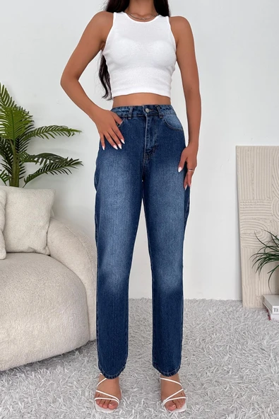 Kadın Bol Kesim Jean Pantolon - 3