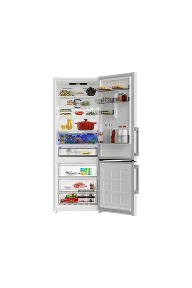 Grundig GPKND 490 E Enerji Sınıfı 490L Duo-No Frost Alttan Donduruculu Buzdolabı Beyaz - 4