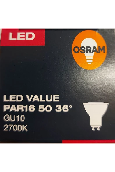 Osram Led Value 4.5w=50w Gu10 Duylu 2700Kelvin Warm White Sarı Işık 350Lümen F Enerji Led Spot Ampul - 7