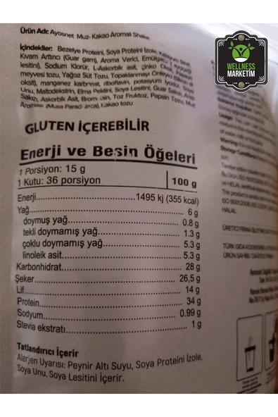 MUZ ÇİKOLATA AROMALI SHAKE 500 GR - 4