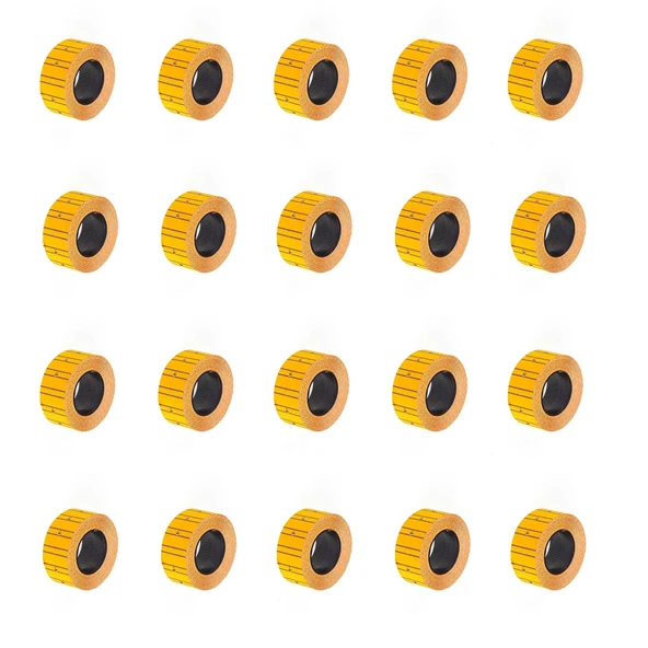 Motex Tanex Makine Etiketi Kraft Fiyatlandırma Numaralandırma Bant-12x21 mm -800'lü -Turuncu-20 Adet ürün görseli 1