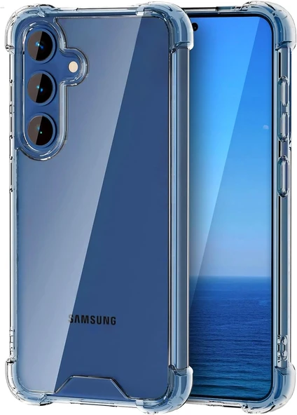 Samsung Galaxy S25 Plus Uyumlu Darbe Önleyici Sararmaya Dayanıklı Airbag Korumalı Ultra Slim TPU Şeffaf Silikon Kılıf - 8