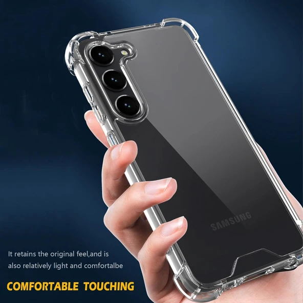 Samsung Galaxy S25 Plus Uyumlu Darbe Önleyici Sararmaya Dayanıklı Airbag Korumalı Ultra Slim TPU Şeffaf Silikon Kılıf - 7