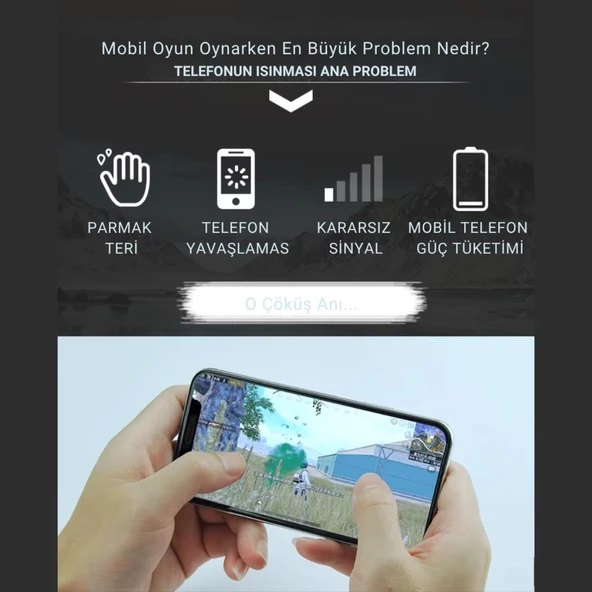 Coofbe Kablosuz 700Mah Şarjlı 6000RPM 3 Hız Kademeli Dönüş Telefon Soğutucu Fan Soğutma Fanı Radyatör Soğutucu - 4