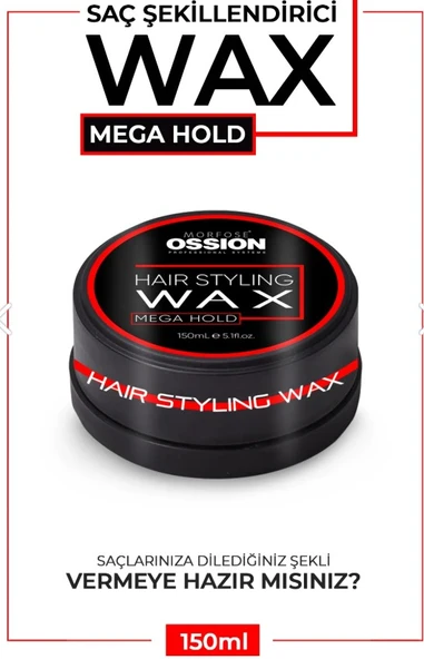 Ossion Premium Barber Line Wax Jel Mega Hold 150Ml - 1