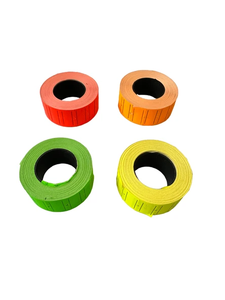 Motex Tanex Makine Etiketi Kraft Fiyatlandırma Numaralandırma Bant-12x21 mm -800'lü - Yeşil- 10 Adet - Resim 5