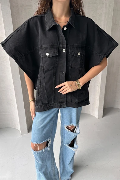 Denim Kolsuz Cepli Ceket - 5